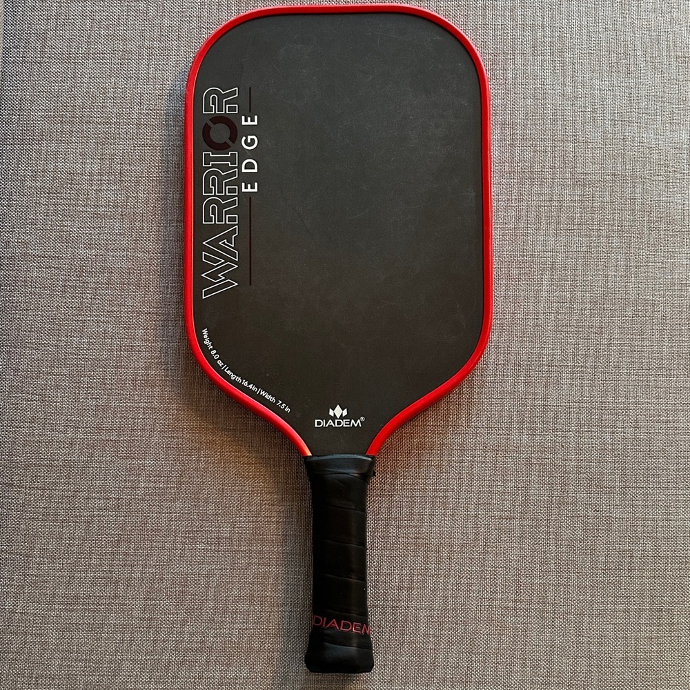 Diadem Warrior Edge Pickleball Paddle - Black and Red